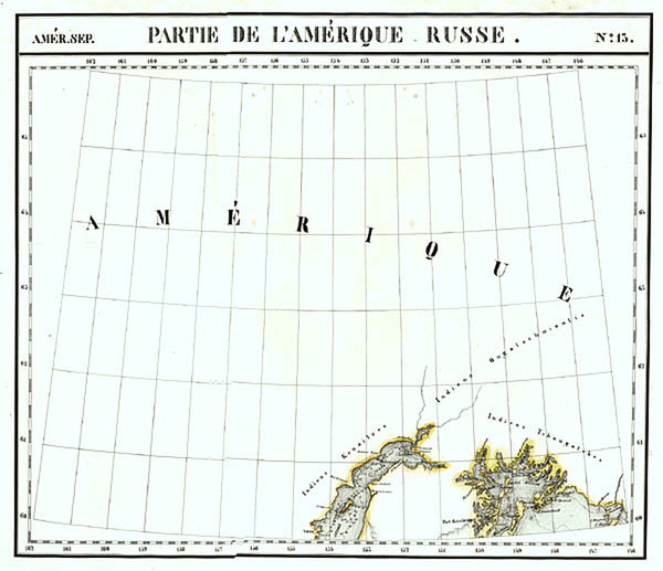 56-Alaska Map By Philippe Marie Vandermaelen