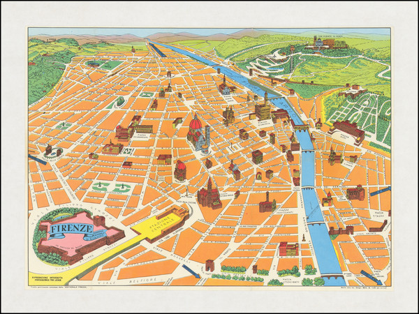 0-Other Italian Cities and Pictorial Maps Map By S. Calvino