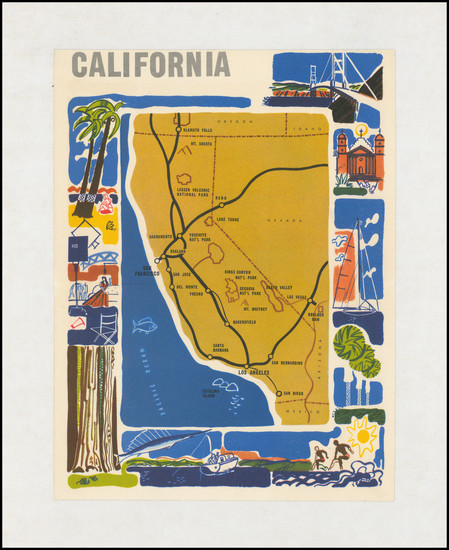 60-California Map By Union Pacific Railroad Company