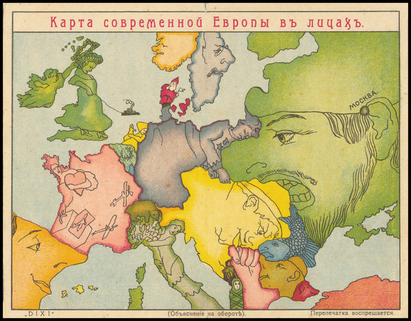 48-Europe, Russia and Pictorial Maps Map By Anonymous