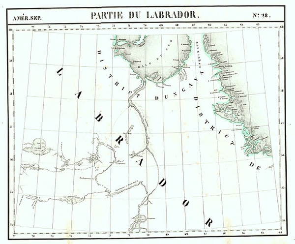 84-Canada Map By Philippe Marie Vandermaelen