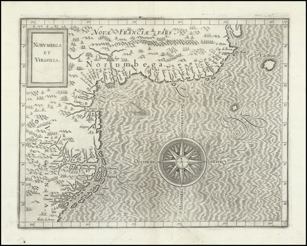 100-New England, New York State and Mid-Atlantic Map By Cornelis van Wytfliet