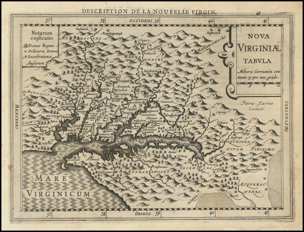 19-Mid-Atlantic, Maryland, Delaware, Southeast and Virginia Map By Johannes Cloppenburg