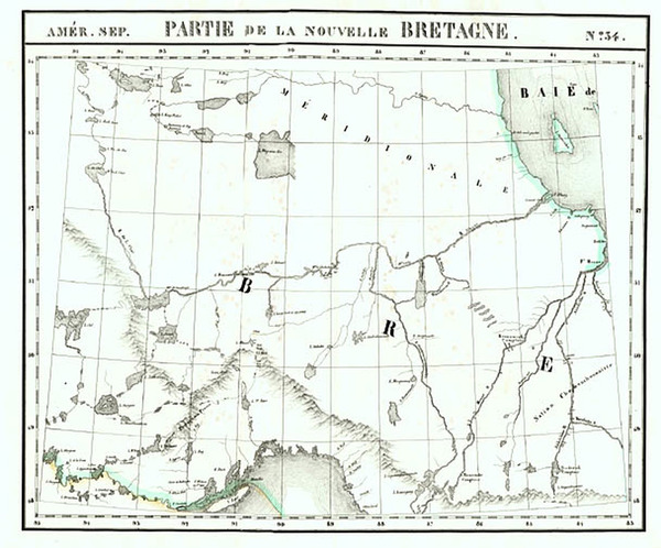 65-Midwest and Canada Map By Philippe Marie Vandermaelen