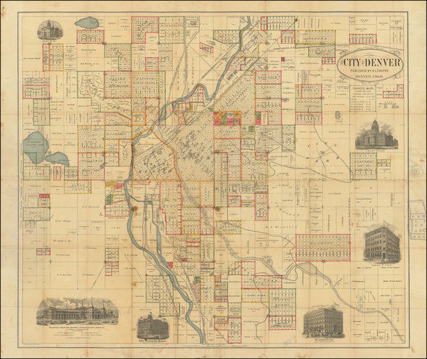 57-Colorado and Colorado Map By H.L. Thayer