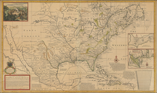 53-United States and North America Map By Herman Moll