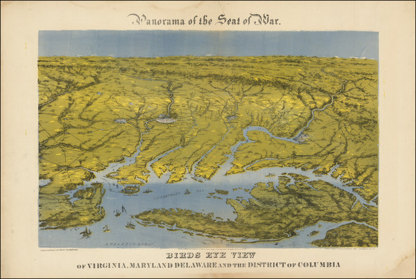 33-Washington, D.C., Maryland, Delaware and Virginia Map By Charles Magnus / John Bachmann