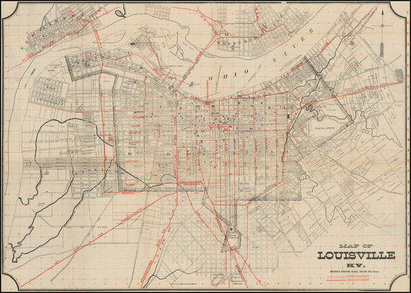 72-Kentucky Map By Brewer's Printing House