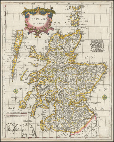 59-Scotland Map By Robert Morden