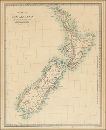 99-New Zealand Map By J & C Walker