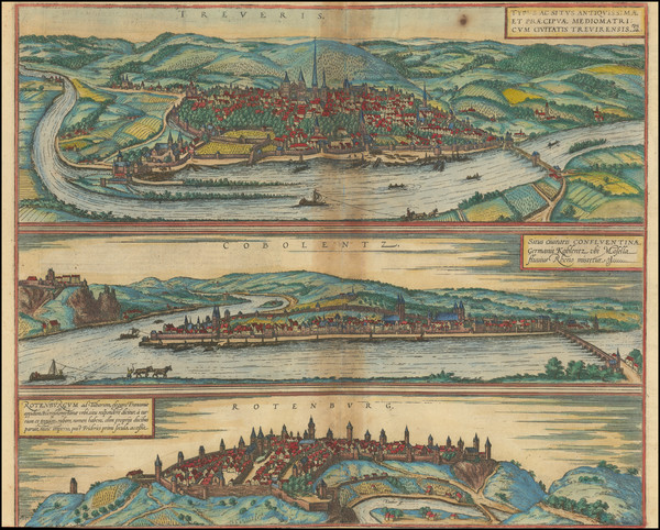 98-Mitteldeutschland Map By Georg Braun  &  Frans Hogenberg