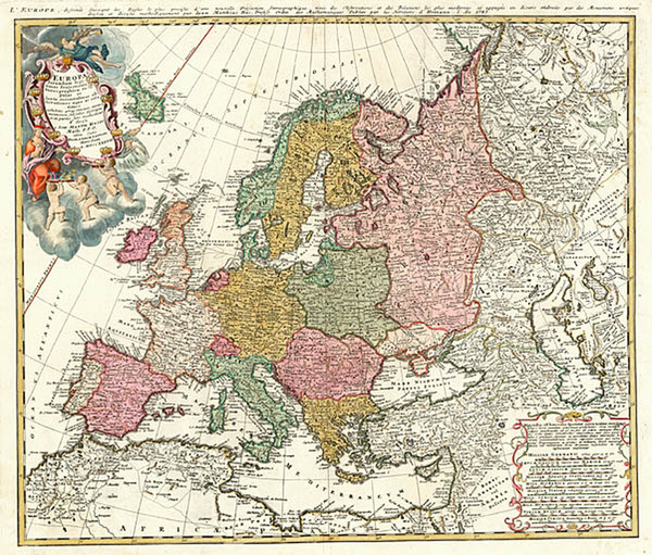 13-Europe and Europe Map By Johann Matthaus Haas