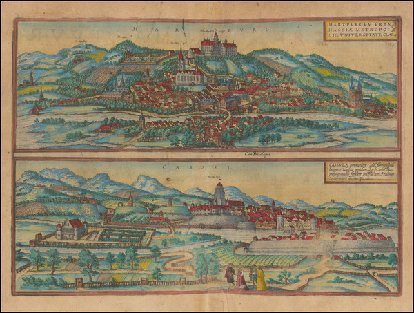 40-Mitteldeutschland Map By Georg Braun  &  Frans Hogenberg