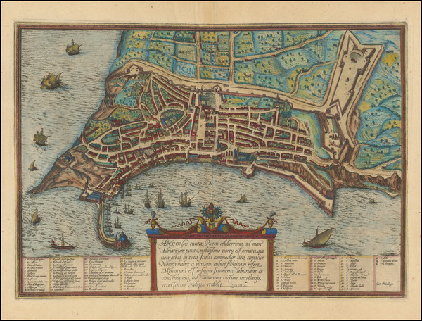 4-Other Italian Cities Map By Georg Braun  &  Frans Hogenberg