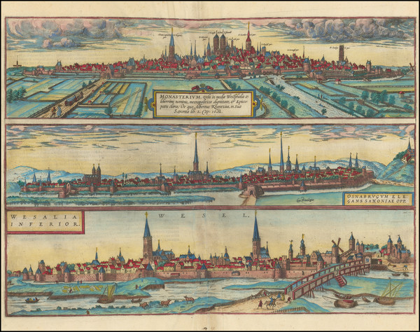 96-Mitteldeutschland Map By Georg Braun  &  Frans Hogenberg