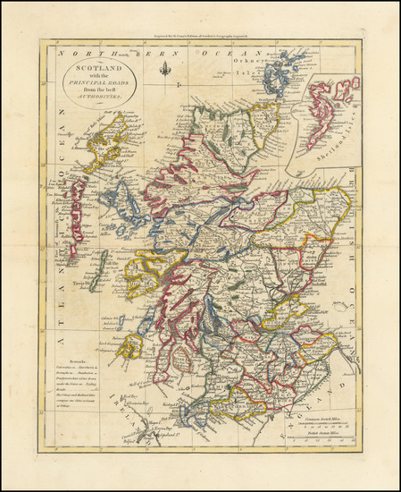 14-Scotland Map By Mathew Carey