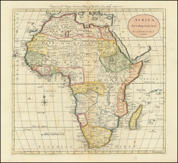 7-Africa Map By Mathew Carey