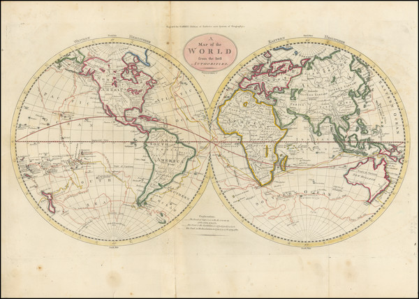 12-World Map By Mathew Carey