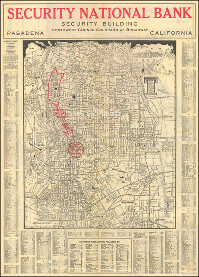 92-Los Angeles Map By Albert G. Thurston