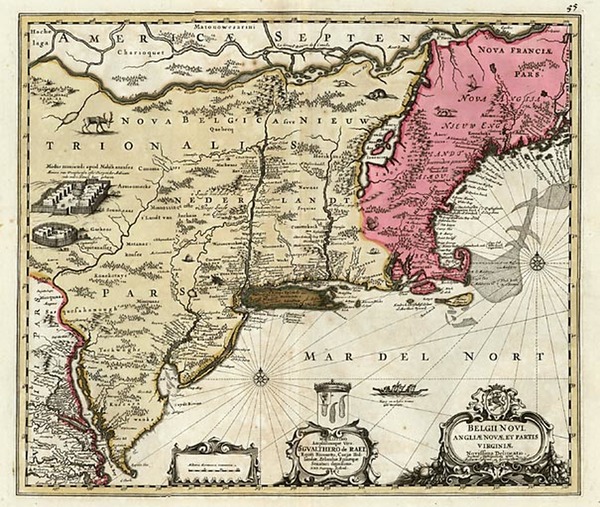 1-New England, Mid-Atlantic and Canada Map By Peter Schenk  &  Gerard Valk