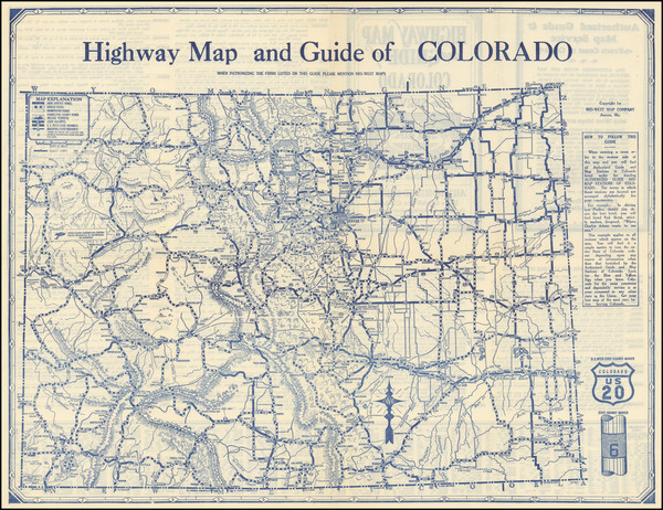 58-Colorado and Colorado Map By Mid-West Map Company