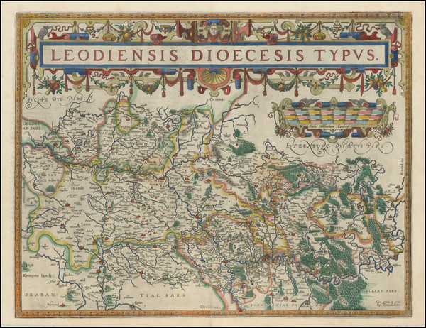 20-Belgium Map By Abraham Ortelius