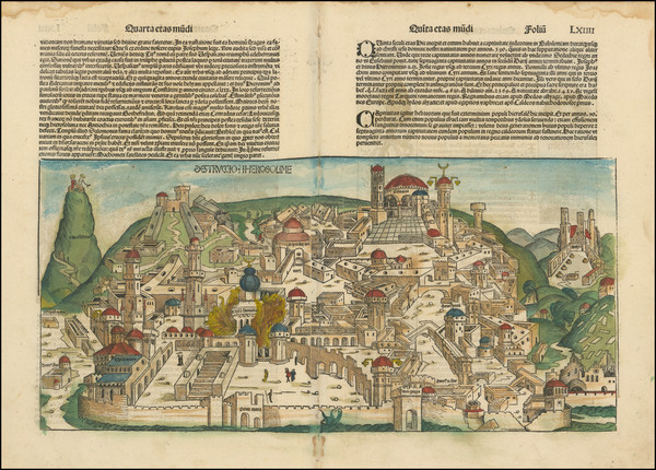 32-Holy Land Map By Hartmann Schedel