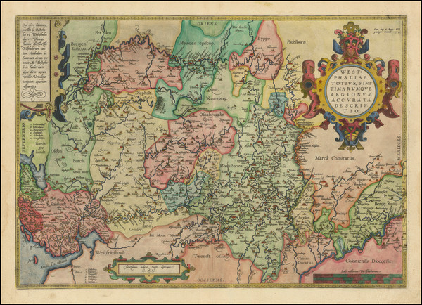84-Norddeutschland and Mitteldeutschland Map By Abraham Ortelius