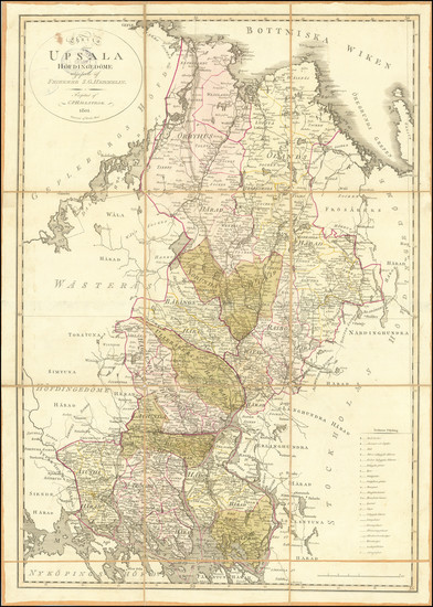 80-Sweden Map By Samuel Gustaf Hermelin / Carl Peter Hallstrom