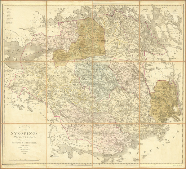 78-Sweden Map By Samuel Gustaf Hermelin / Carl Peter Hallstrom