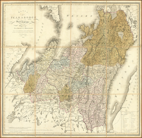 19-Sweden Map By Samuel Gustaf Hermelin / Carl Gustaf Forssell