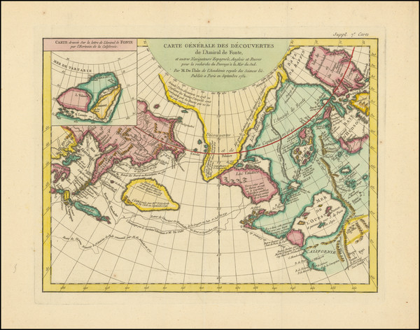 7-Alaska, Russia in Asia and Canada Map By Denis Diderot / Didier Robert de Vaugondy