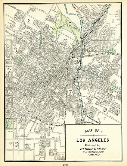 36-California Map By George F. Cram