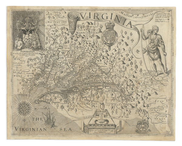 39-Mid-Atlantic, Delaware, South, Southeast and Virginia Map By John Smith