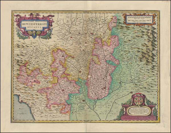 66-Northern Italy Map By Willem Janszoon Blaeu