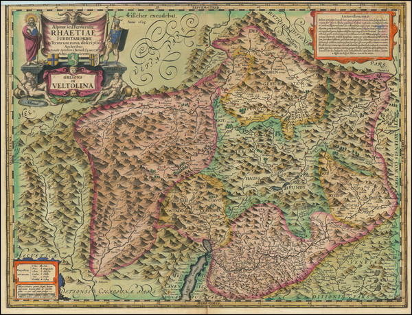 89-Switzerland Map By Claes Janszoon Visscher