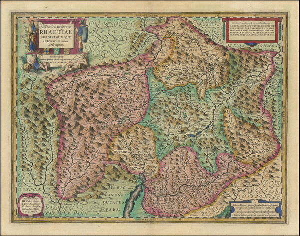 98-Switzerland Map By Willem Janszoon Blaeu