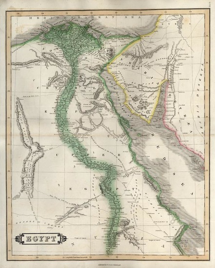 65-Asia, Middle East, Africa and North Africa Map By Daniel Lizars