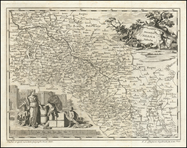 30-Poland and Czech Republic & Slovakia Map By Johann Andreas Pfeffel / Martin Engelbrecht