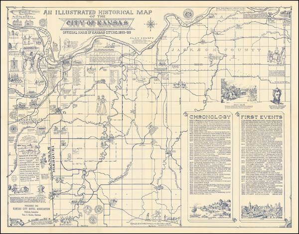 61-Kansas and Missouri Map By George Fuller Green