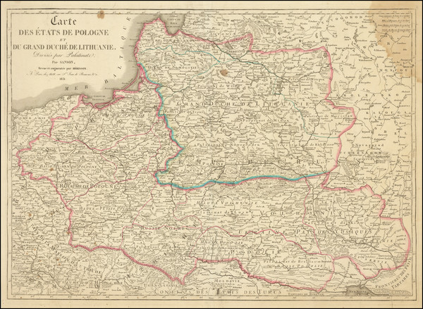 67-Poland and Baltic Countries Map By Eustache Herisson / Pierre Jean