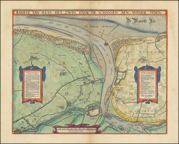 2-Netherlands and Belgium Map By Claes Janszoon Visscher