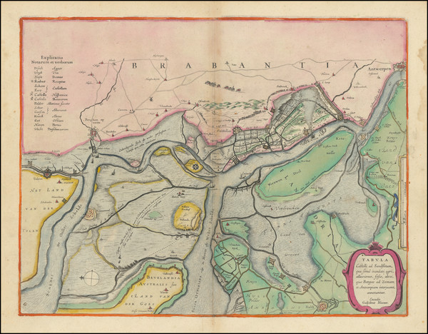 1-Netherlands and Belgium Map By Willem Janszoon Blaeu