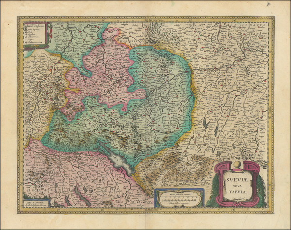 39-Switzerland and Süddeutschland Map By Willem Janszoon Blaeu