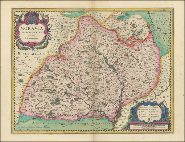 69-Czech Republic & Slovakia Map By Willem Janszoon Blaeu