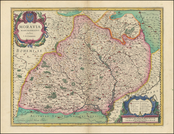 68-Czech Republic & Slovakia Map By Willem Janszoon Blaeu