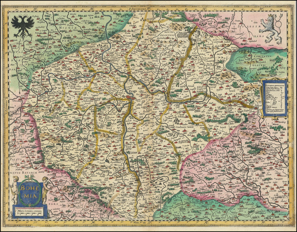 21-Czech Republic & Slovakia Map By Willem Janszoon Blaeu