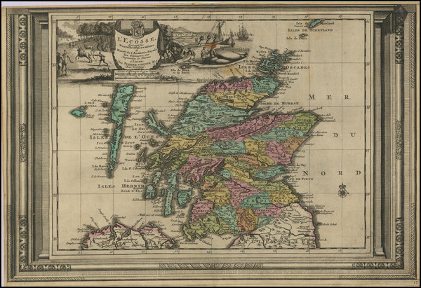 58-Scotland Map By Pieter van der Aa