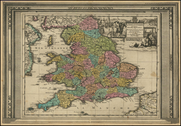 54-England Map By Pieter van der Aa