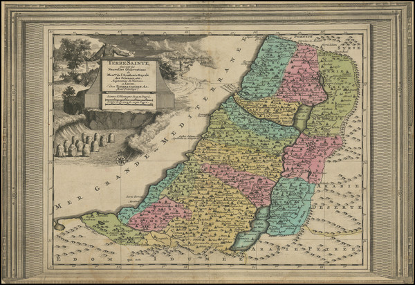 0-Holy Land Map By Pieter van der Aa